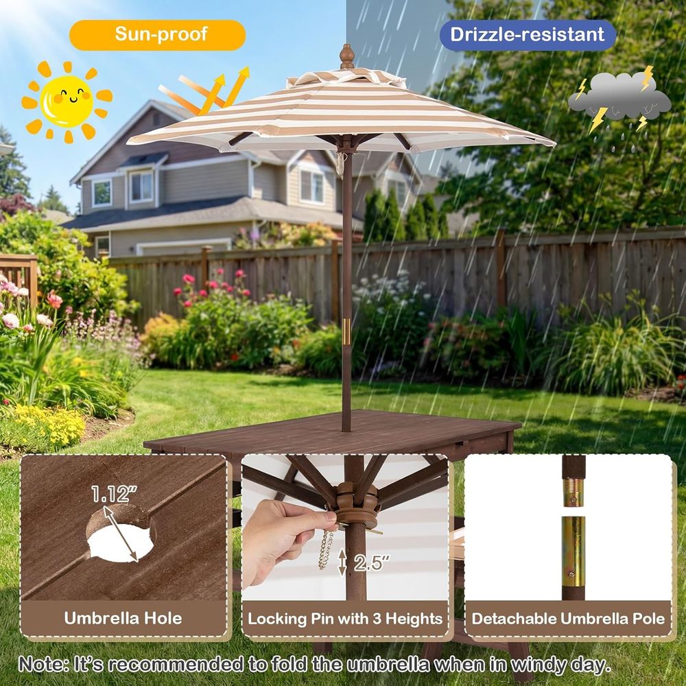 Tavolo da picnic per bambini,  - Kids Outdoor Umbrella For Table recensione e prezzo