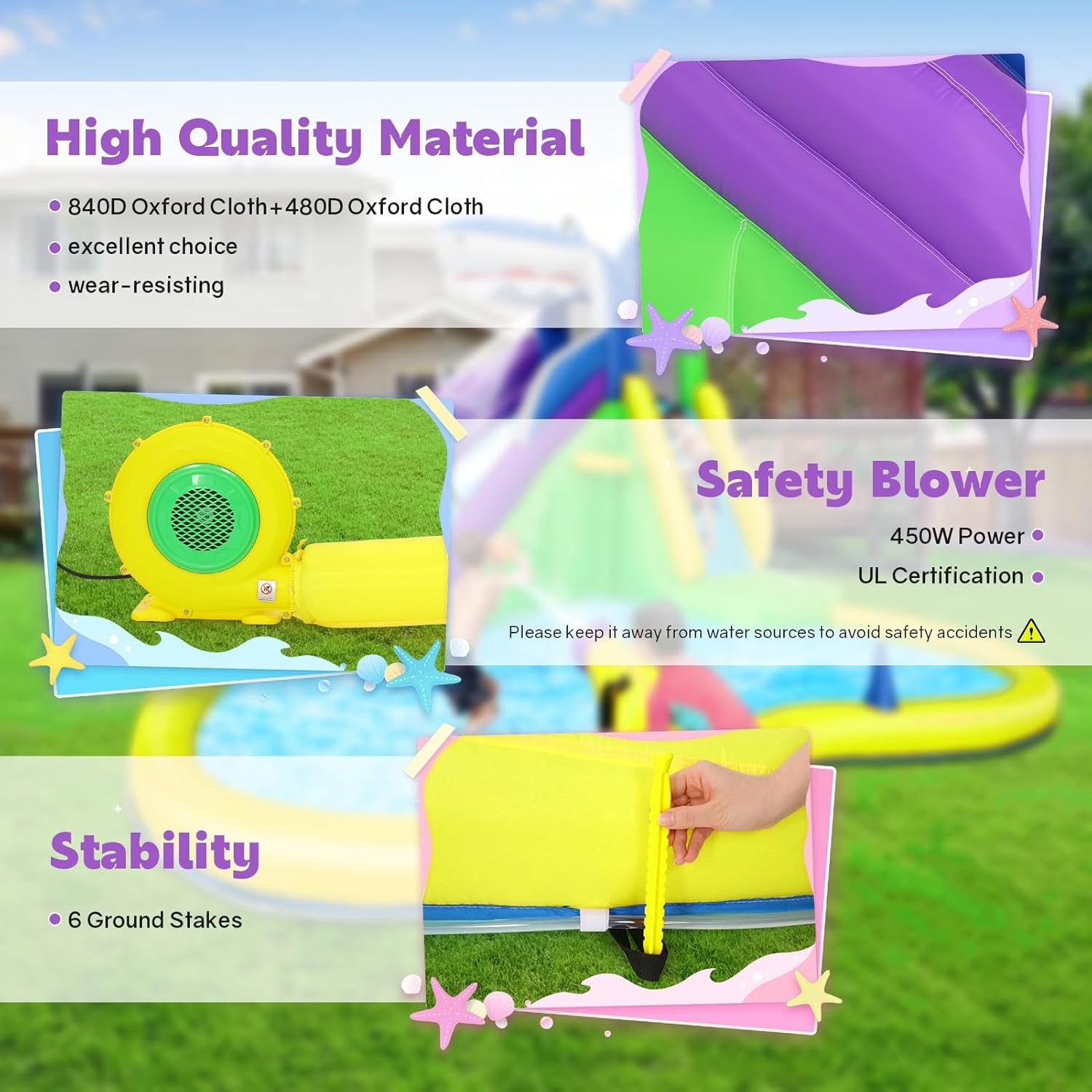 Castello Gonfiabile 13x14FT co - Kids Outdoor Water Slide recensione e prezzo