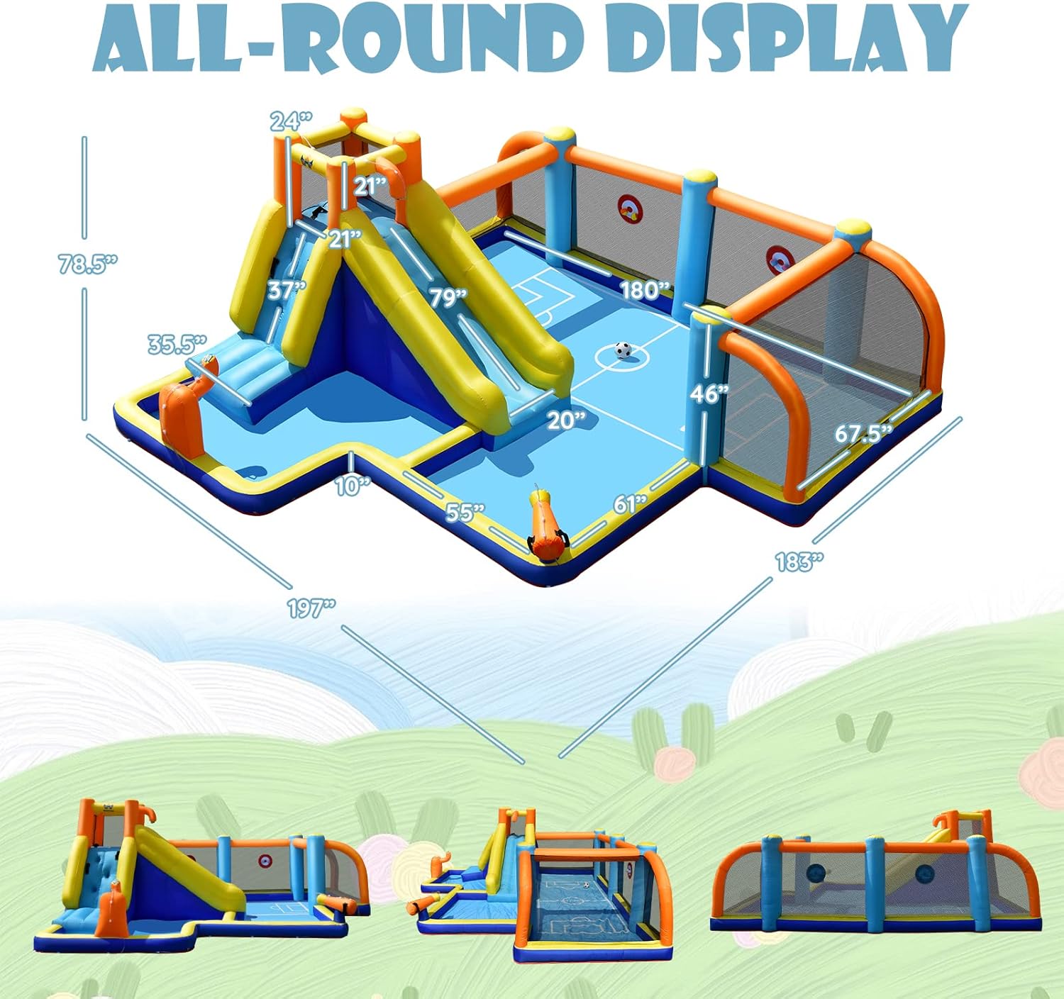 Scivolo d'Acqua Gonfiabile, Ca - Kids Outdoor Water Slide recensione e prezzo