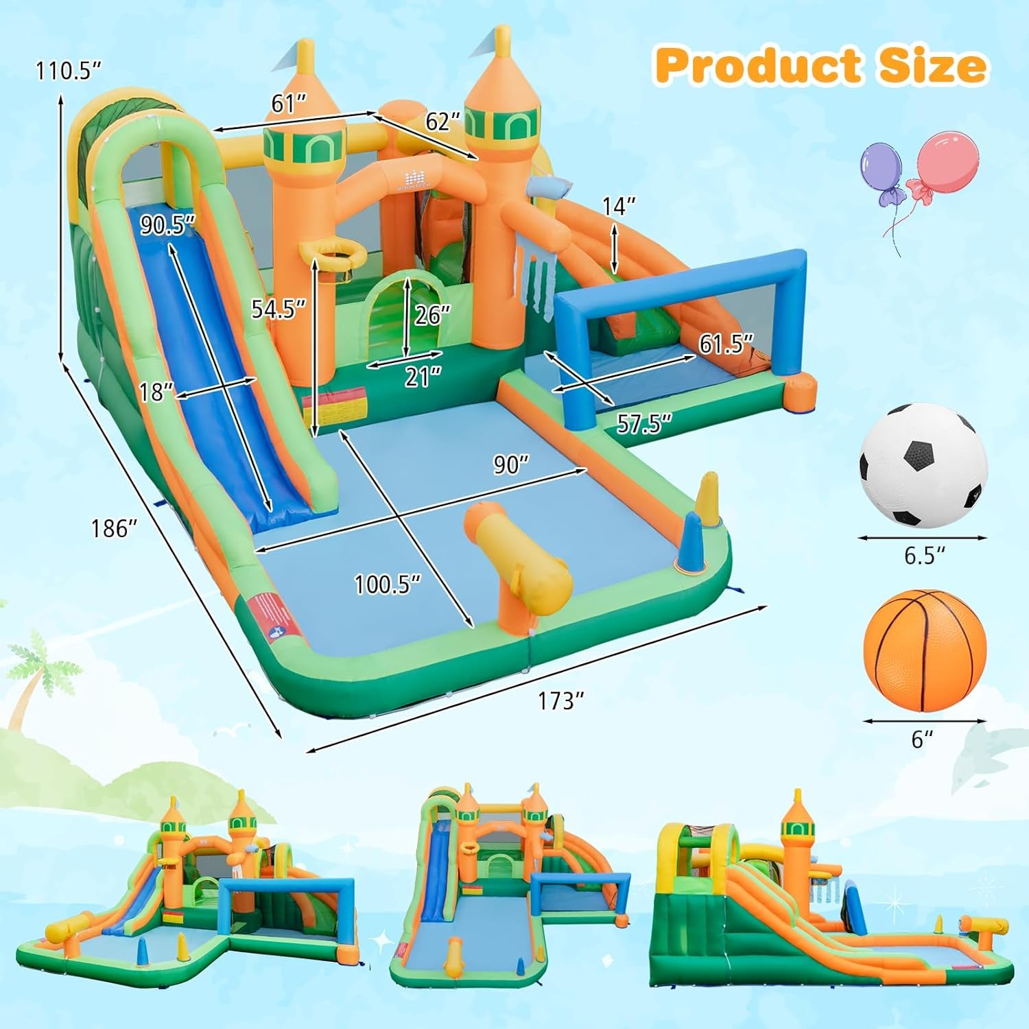 Parco Acquatico Gonfiabile 9-i - Kids Outdoor Water Slide recensione e prezzo