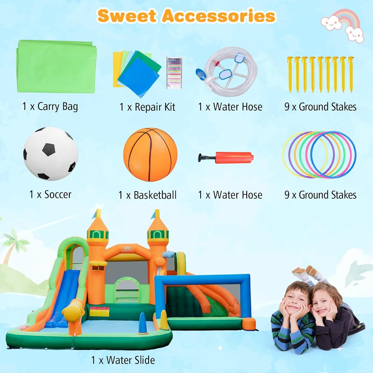 Parco Acquatico Gonfiabile 9-i - Kids Outdoor Water Slide recensione e prezzo