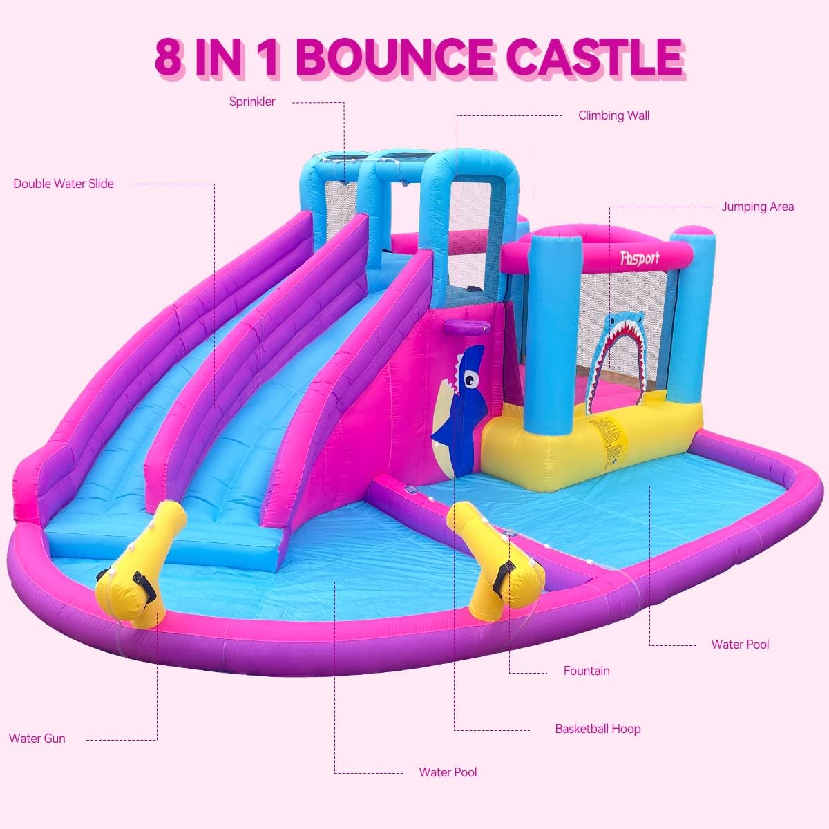 Scivoli d'acqua gonfiabili gem - Kids Outdoor Water Slide recensione e prezzo