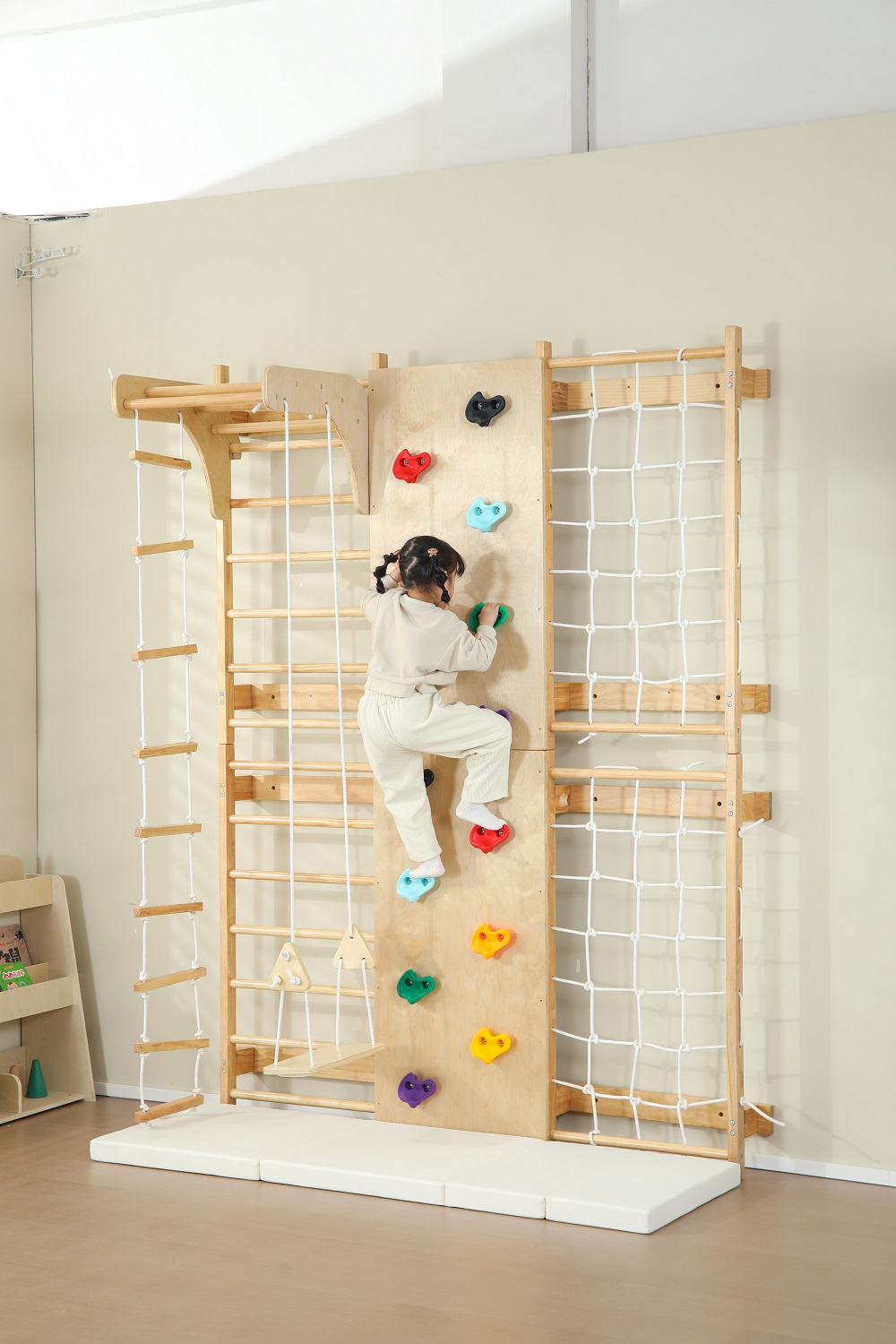 Disponibile Barrette per scimm - Kids Outdoor Wooden Climbing Frame recensione e prezzo