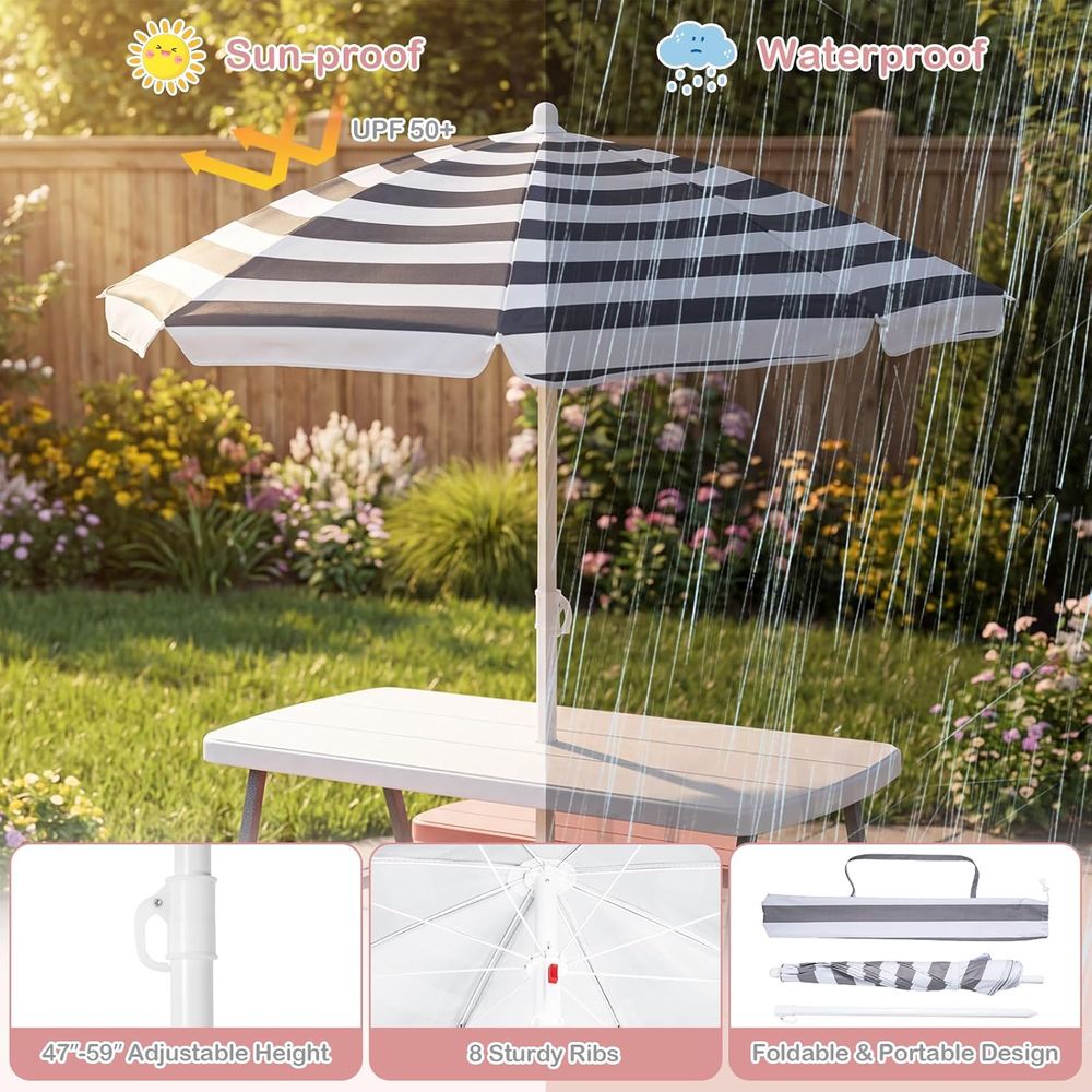 Tavolo da Picnic per Bambini,  - Kids Outdoor Umbrella For Table recensione e prezzo